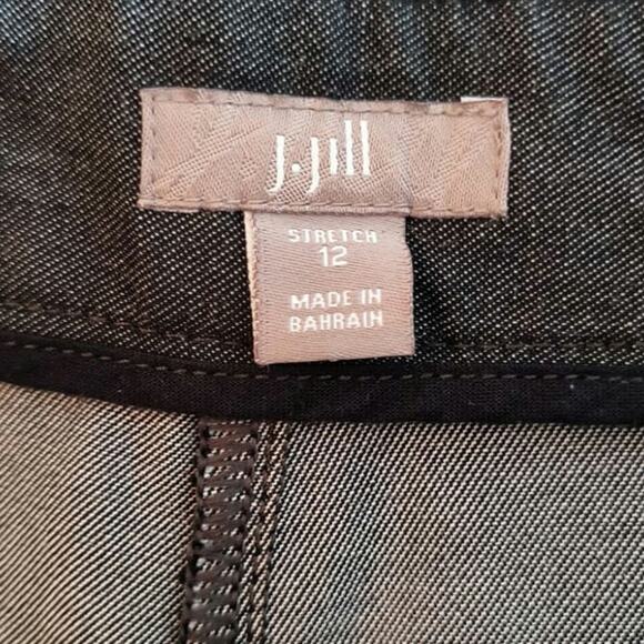 J. Jill Stretch Dress Pants Woman's Sz 12 Gray Flat Front Hi Rise Career Office - Picture 2 of 14